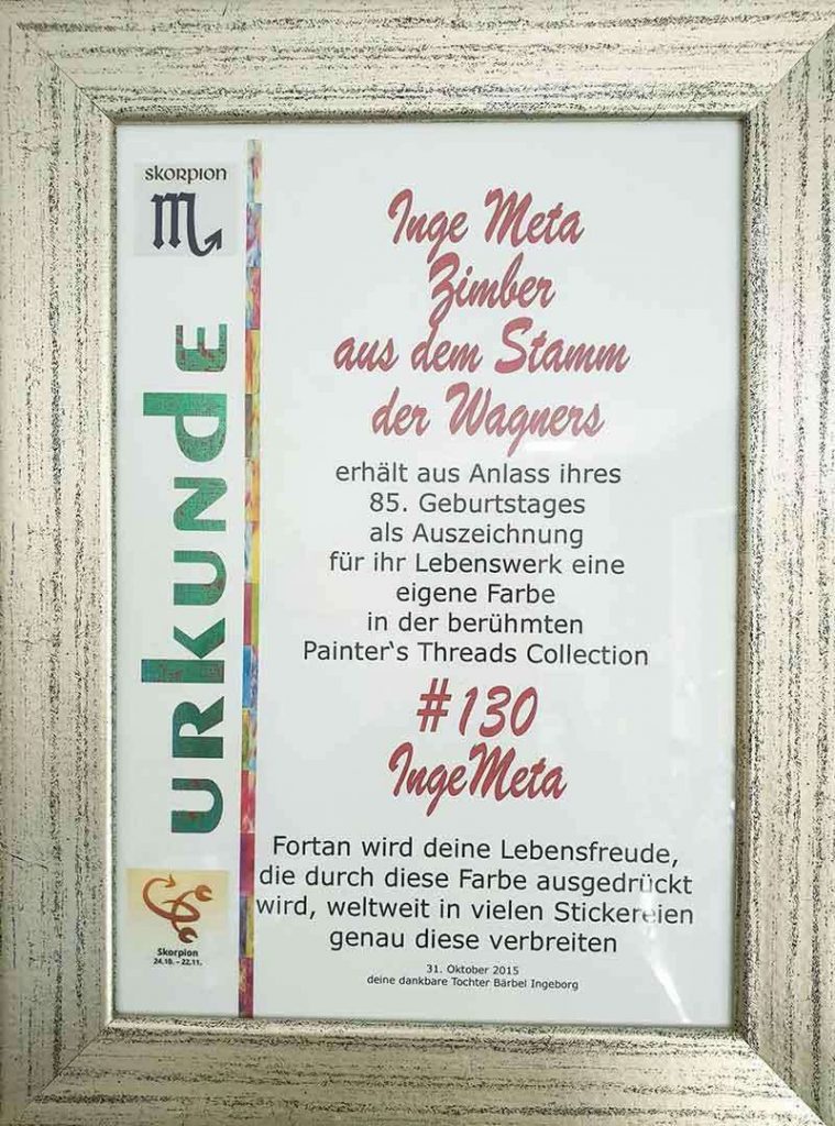 Painters Glory 130 Zertifikat