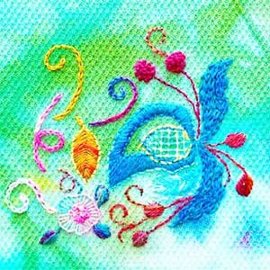 Jakobinische Blüte auf Popkorn