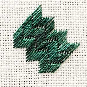 gestickte grüne Farbe